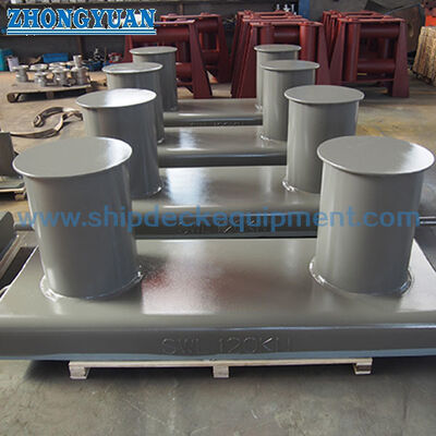 100×800 ملم قاعدة واسعة مزدوجة المقطوعة المربوطة بولارد GB / T 554-2008 النوع A لمربوطة السفينة