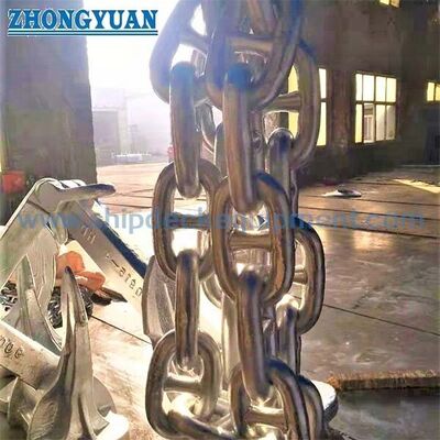 سلسلة مرساة ذات وصلات مسمارية مجلفنة بالغمس الساخن | الدرجة 2 والدرجة 3 للترسية البحرية