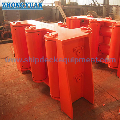 CB 3015 Type B أربع بكرات فولاذية بحرية Fairlead لسفن السفن الهندسية معدات سحب السفن